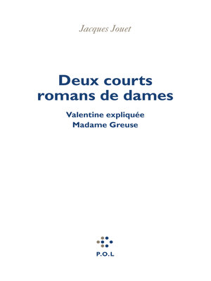 cover image of Deux courts romans de dames